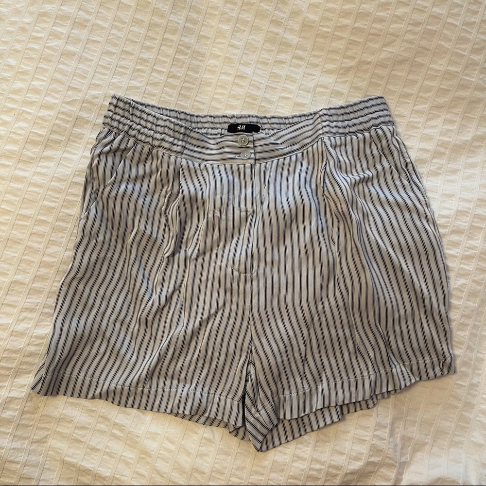 H&M pinstripe shorts